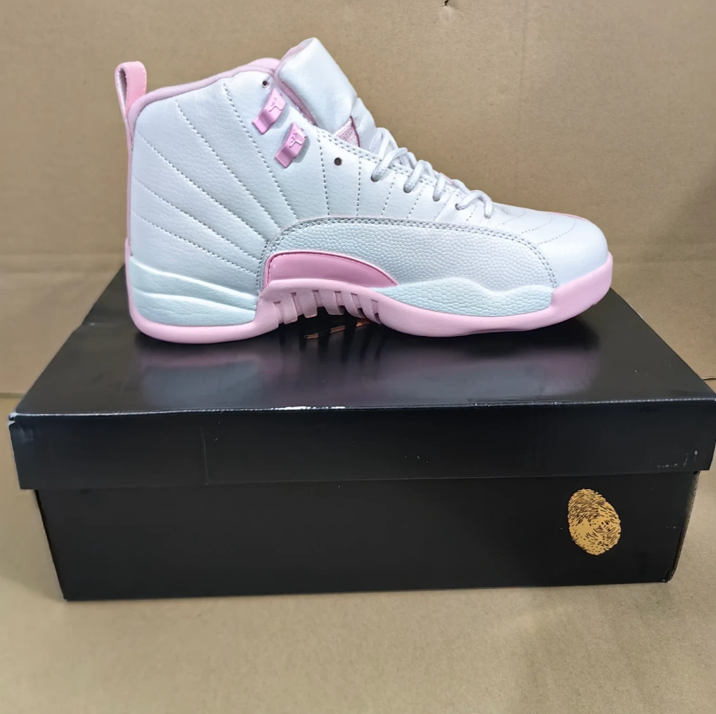 Air Jordan 12 White Pearl Pink Shoes Sneakers by Air Jordan