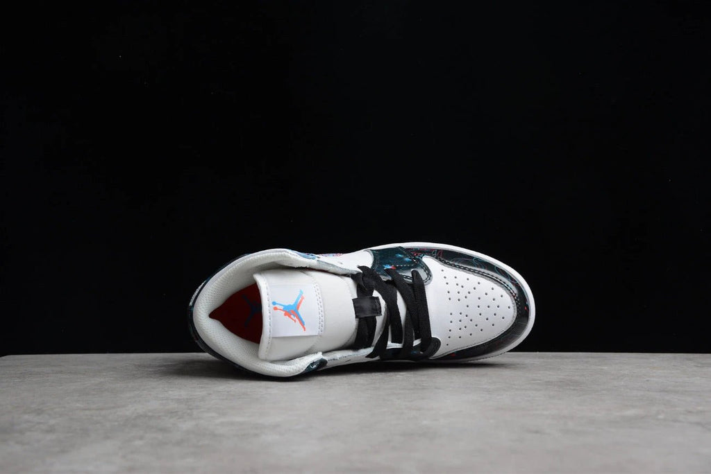 Air Jordan 1 Mid White Black Teal Tint by Air Jordan
