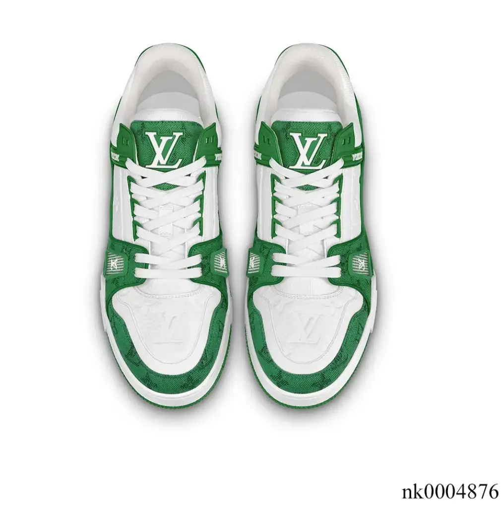 LV Trainer Denim Monogram Green Shoes Sneakers by Air Jordan