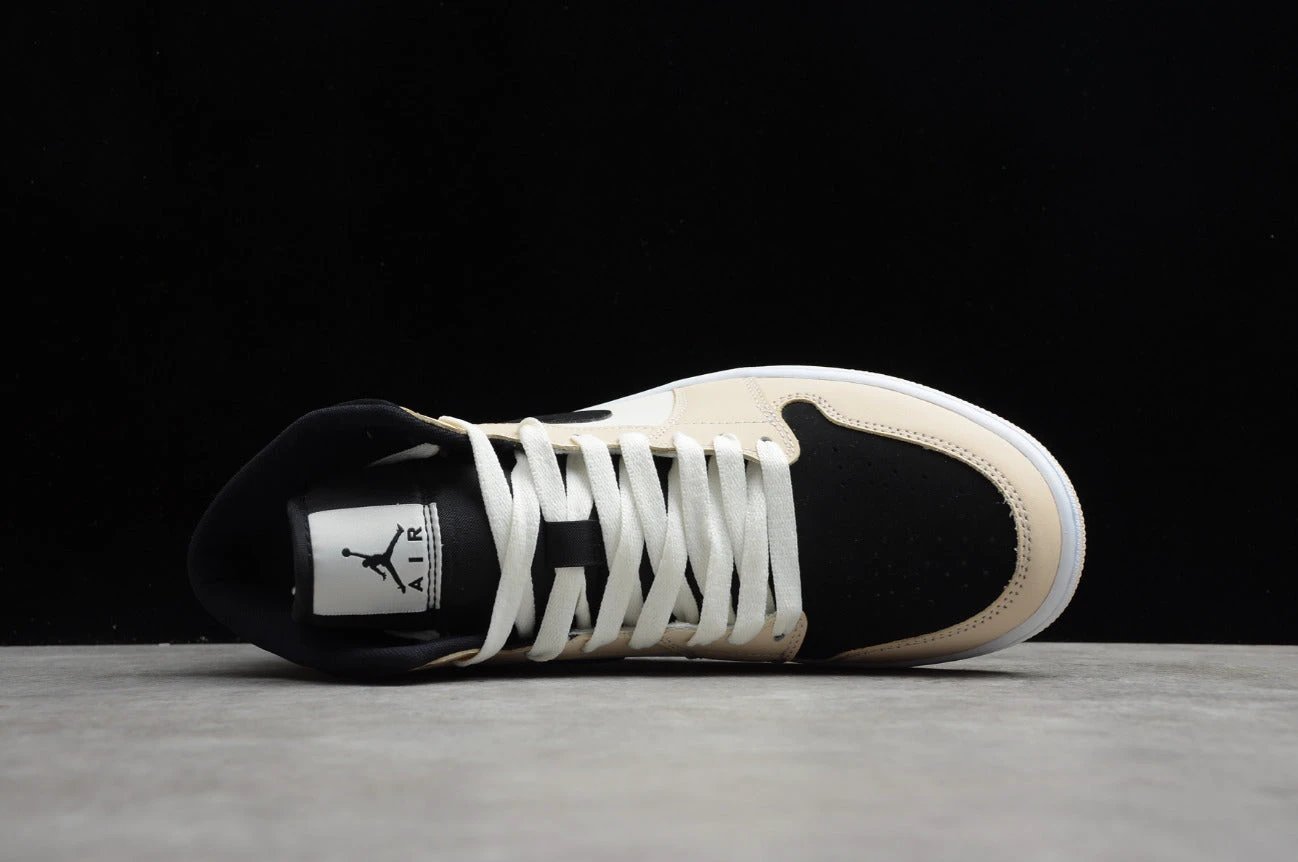 Air Jordan 1 Mid Black Grey Milk Tea by Air Jordan