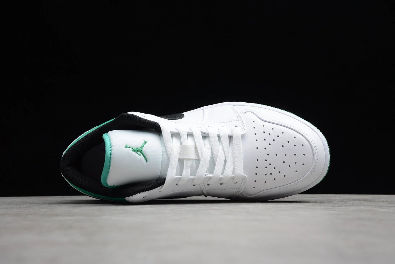 Air Jordan 1 Low White Lucky Green Black by Air Jordan