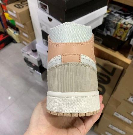 Air Jordan 1 Mid Beige Light Gray Stitching by Air Jordan