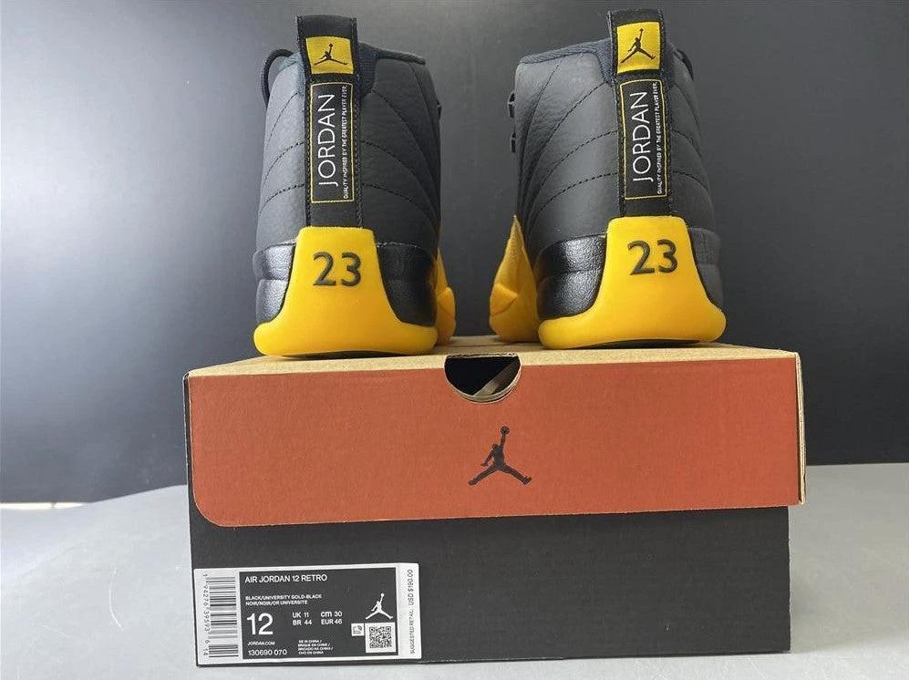 Air Jordan 12 Retro Black University Gold Shoes Sneakers by Air Jordan