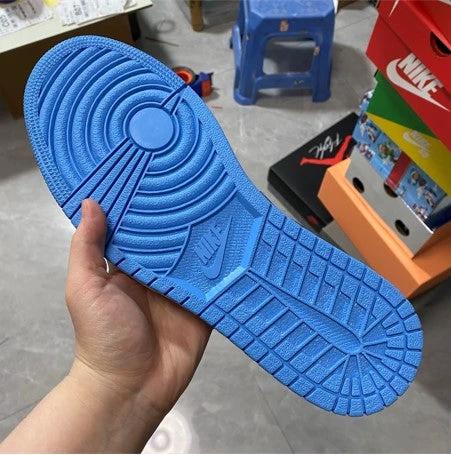 Air Jordan 1 Mid Top White Black-Royal Blue by Air Jordan