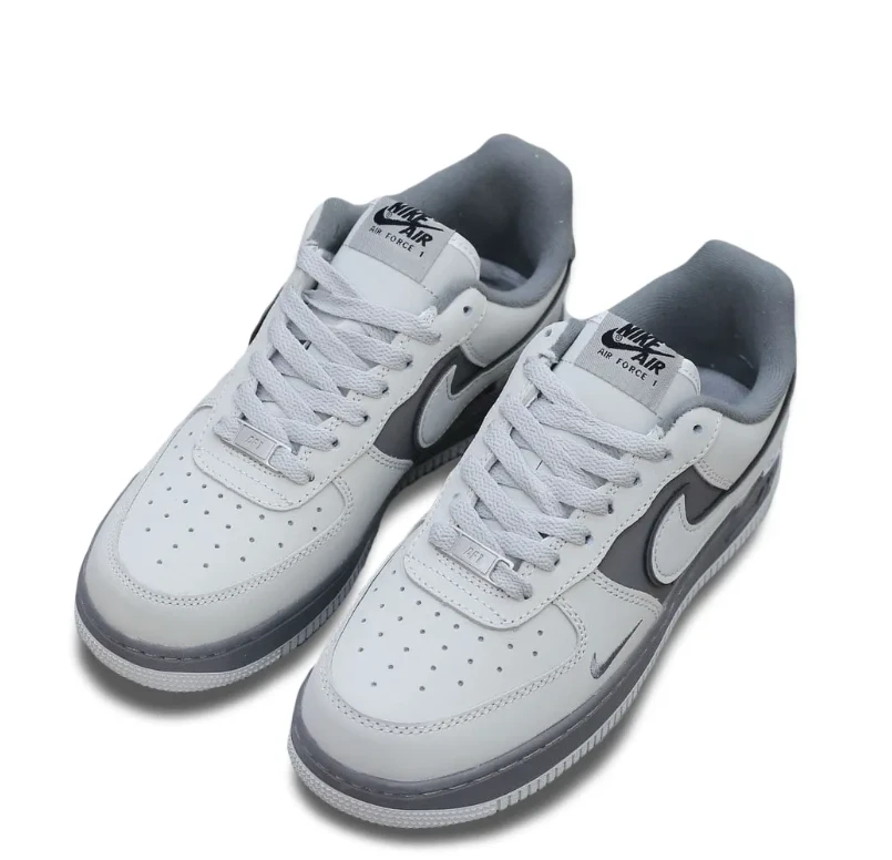 Air Force 1 Double White Grey Shadow Shoes Sneakers by Air Jordan