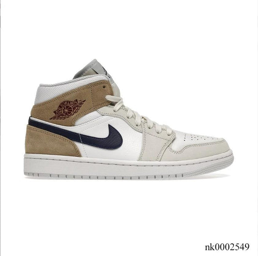 Air Jordan 1 Mid Tan Suede Shoes Sneakers by Air Jordan