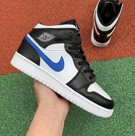Air Jordan 1 Mid GS Black And White Mandarin by Air Jordan