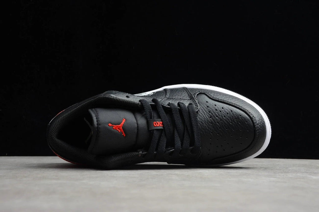Air Jordan 1 Low Hand-painted Graffiti Black And Red by Air Jordan
