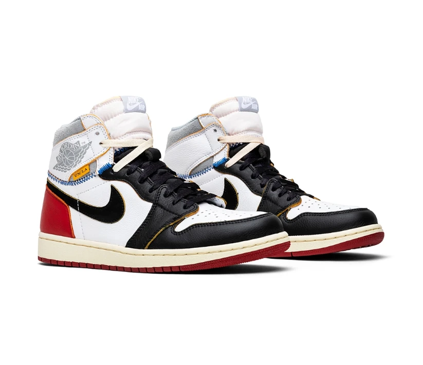Air Jordan 1 Retro High Union LA Black Toe Shoes Sneakers by Air Jordan