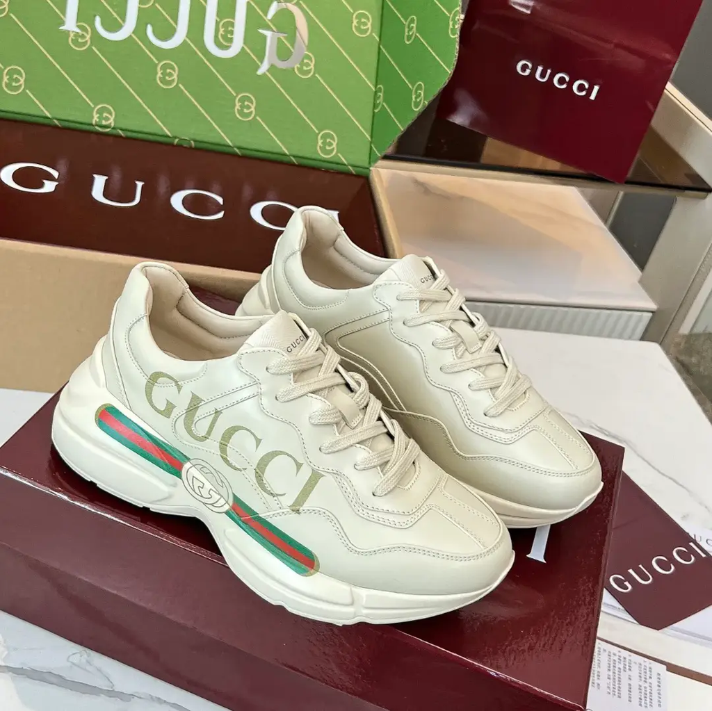 GG Rhyton Canvas Logo Shoes Sneakers by Air Jordan