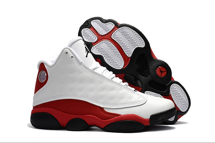 Air Jordan 13 White Red Black Leather by Air Jordan