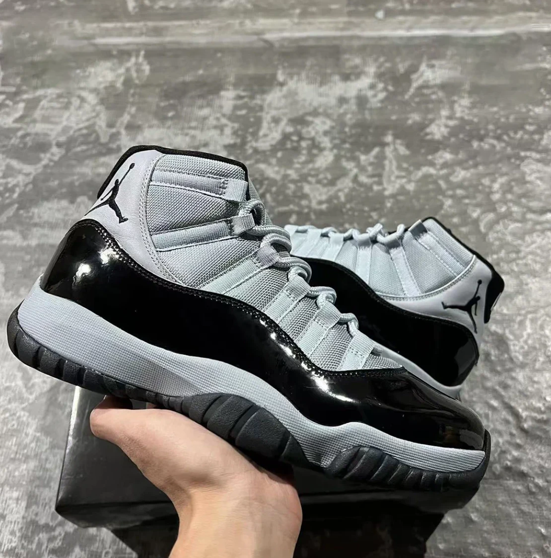 Air Jordan 11 Black Cool Grey Shoes Sneakers by Air Jordan