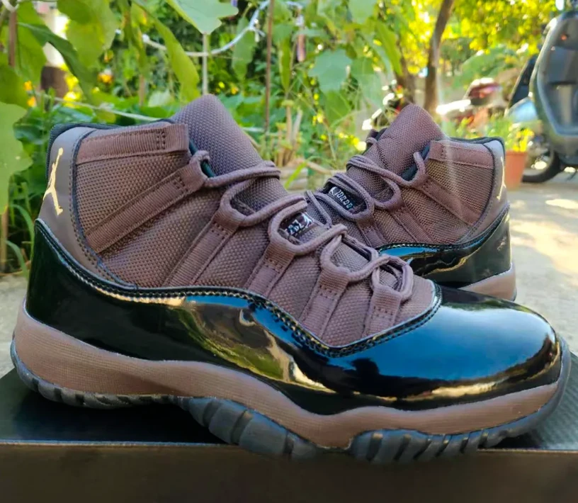 Air Jordan 11 Black Brown Shoes Sneakers by Air Jordan
