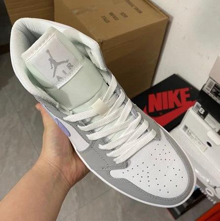 Air Jordan 1 Mid White Grey Blue by Air Jordan
