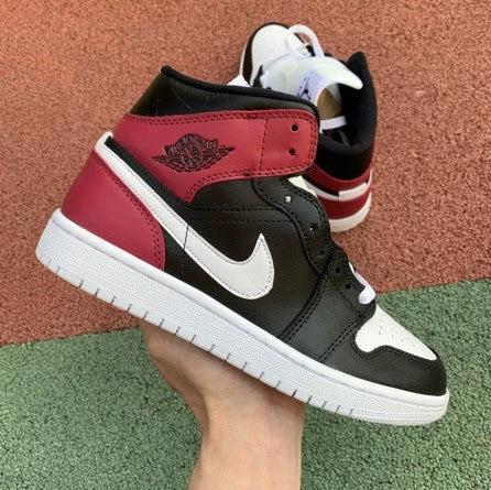 Air Jordan 1 Mid Wine Red Toe by Air Jordan