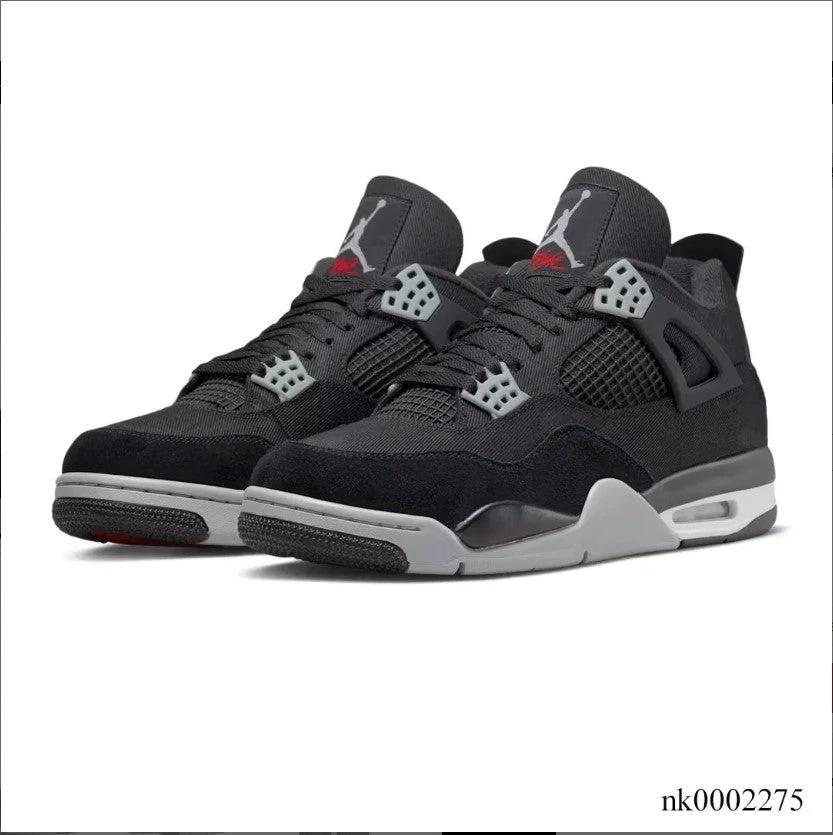Air Jordan 4 Retro Black Canvas Shoes Sneakers by Air Jordan