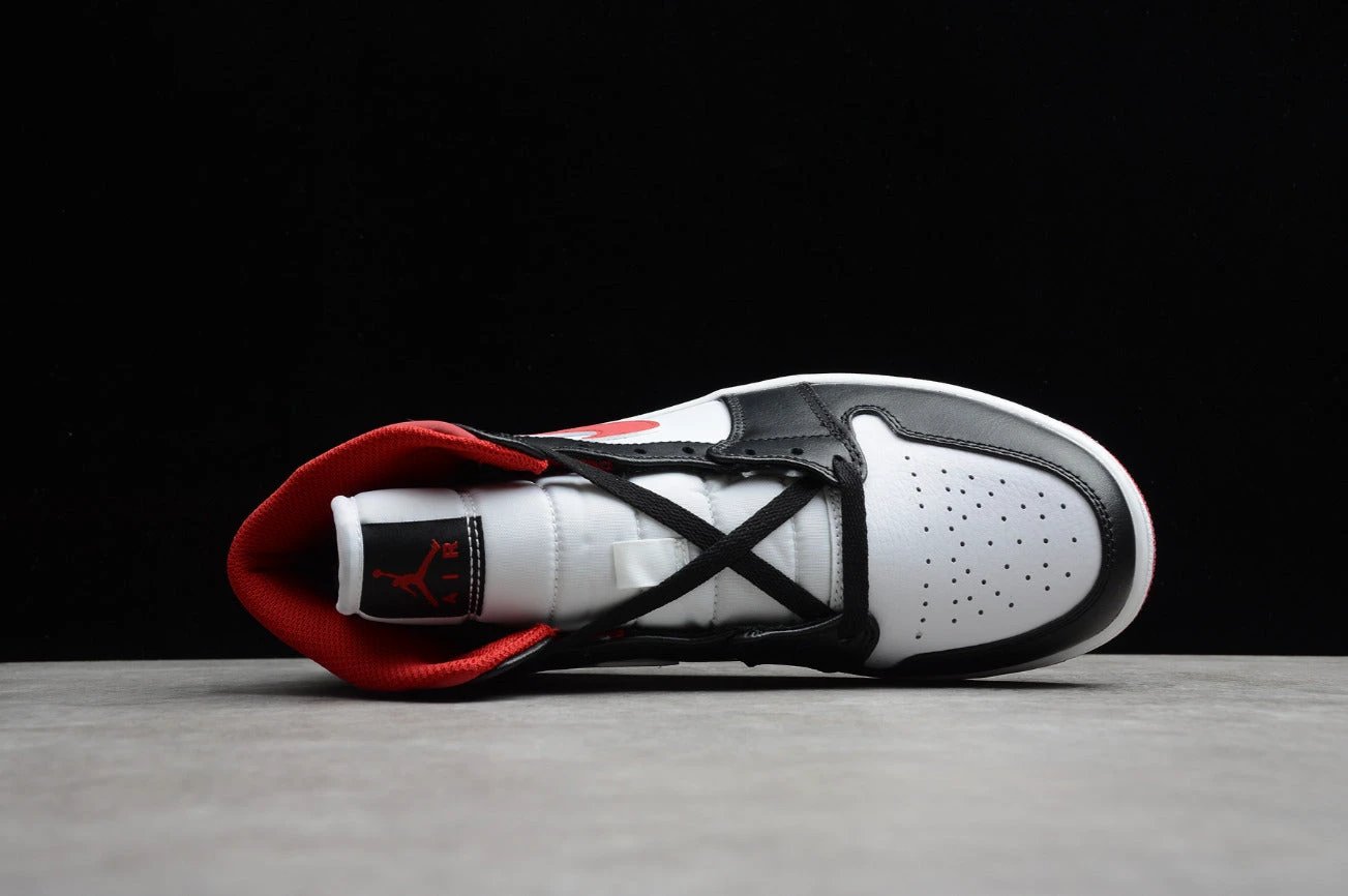 Air Jordan 1 Mid Black White Red by Air Jordan