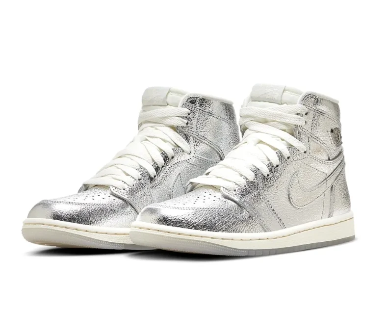 AJ 1 Retro High Chrome Shoes Sneakers by Air Jordan