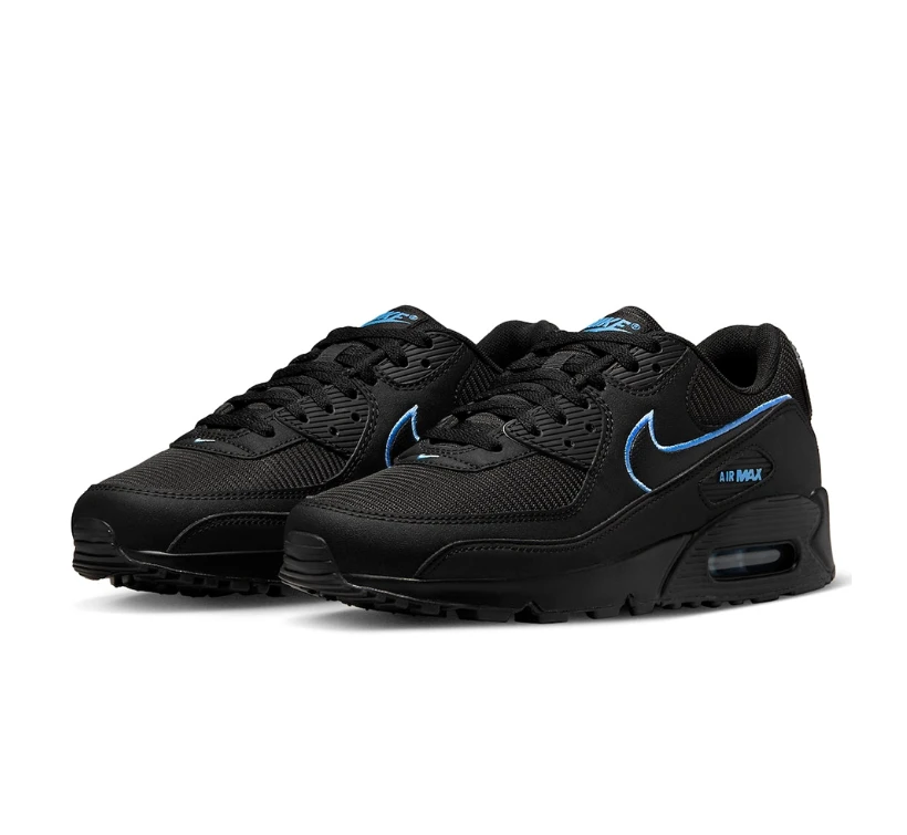 Air Max 90 Black University Blue Shoes Sneakers by Air Jordan