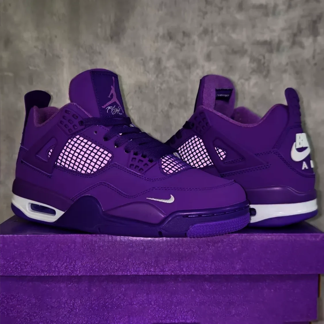 Nigel Sylvester x Air Jordan 4 Purple Shoes Sneakers by Air Jordan