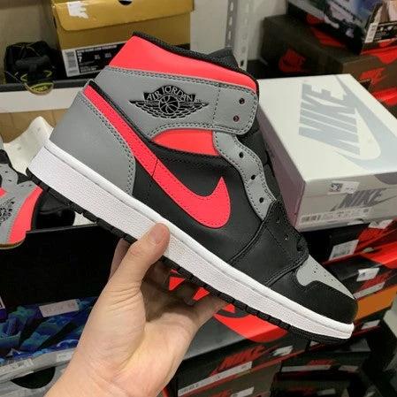 Air Jordan 1 Mid Black Grey Pink by Air Jordan
