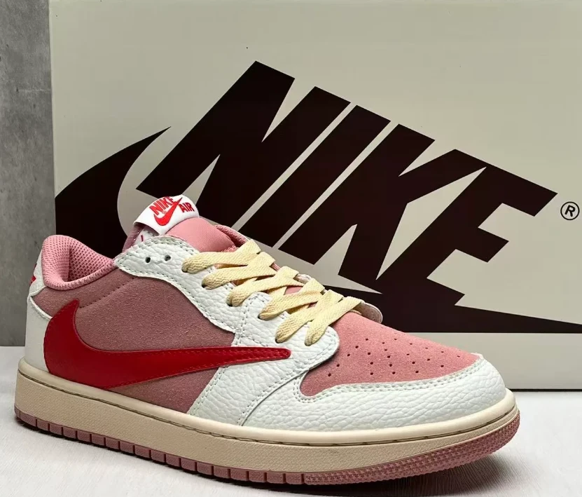Travis Scott x AJ 1 Low OG Shy Pink Shoes Sneakers by Air Jordan