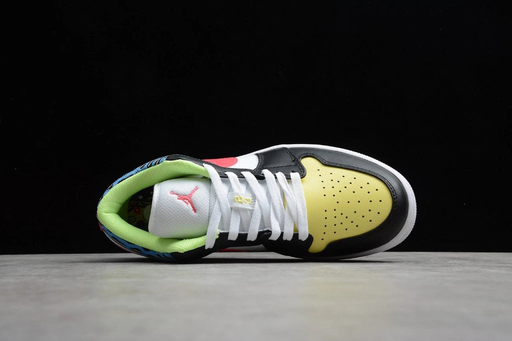 Air Jordan 1 Low Colored Eggs Black Yellow and Blue by Air Jordan