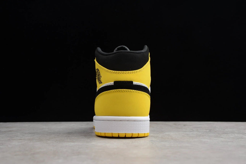 Air Jordan 1 Mid Toe Black And Yellow by Air Jordan