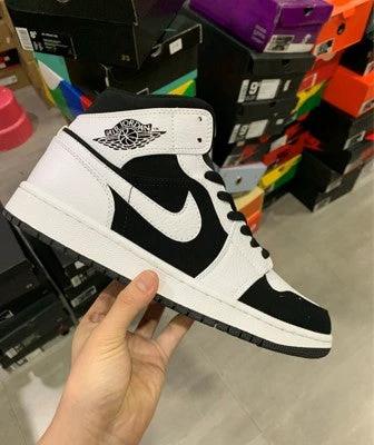 Air Jordan 1 Mid Black White by Air Jordan