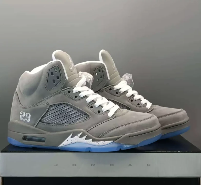 Air Jordan 5 Wolf Grey Shoes Sneakers by Air Jordan