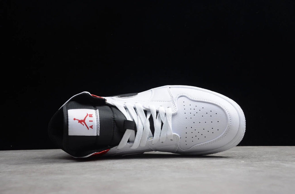 Air Jordan 1 Mid White Red by Air Jordan
