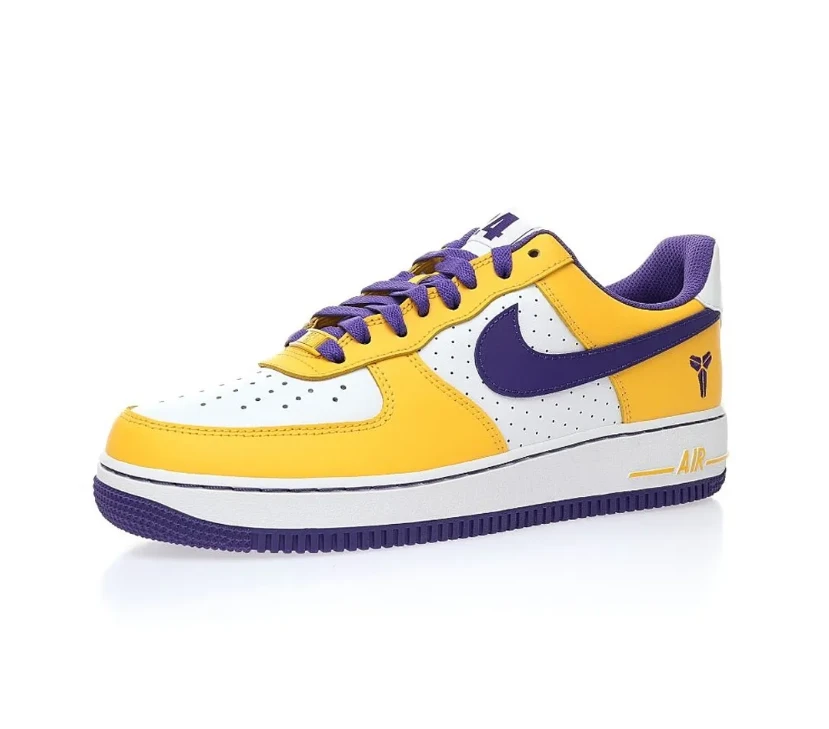 Kobe Bryant x AF 1 Low White Purple Yellow Shoes Sneaker by Air Jordan