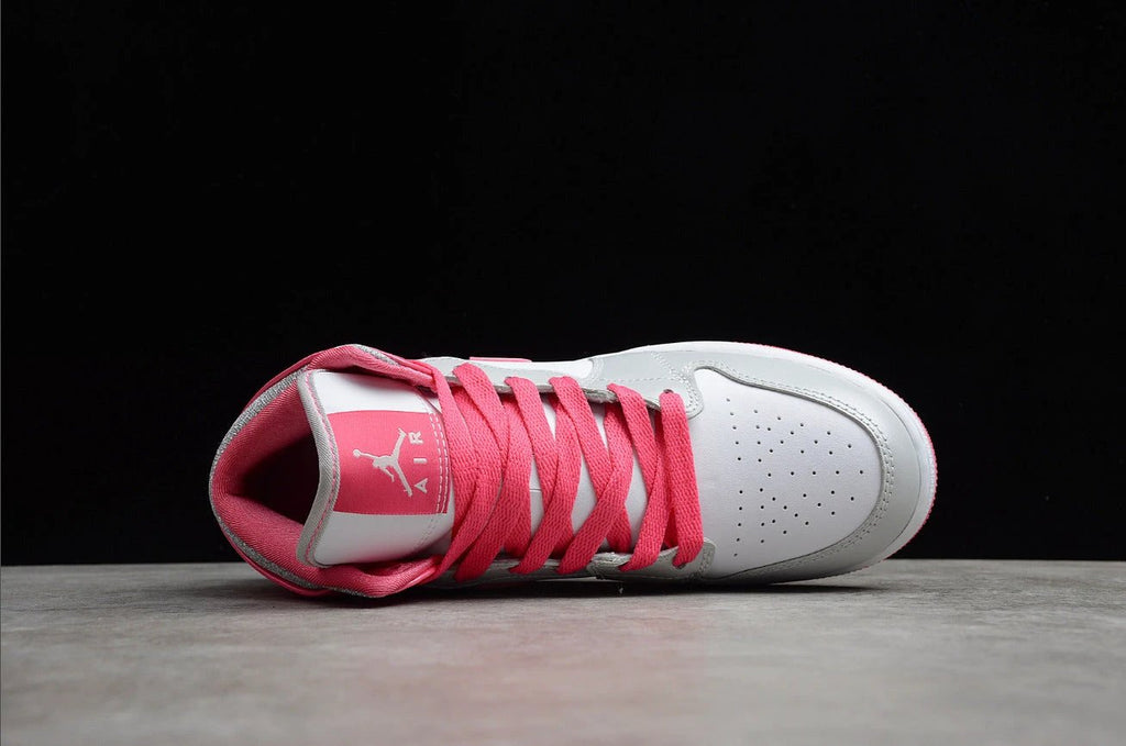 Air Jordan 1 Mid GS White Pink Silver by Air Jordan