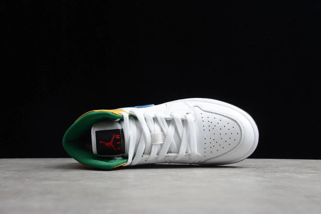 Air Jordan 1 Mid GS White Court Purple Teal by Air Jordan