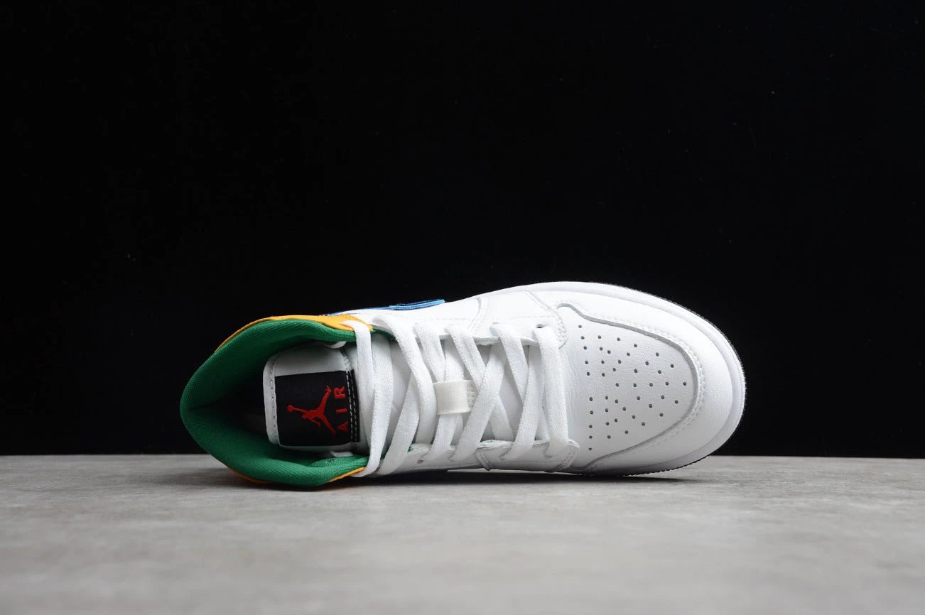 Air Jordan 1 Mid GS White Court Purple Teal by Air Jordan