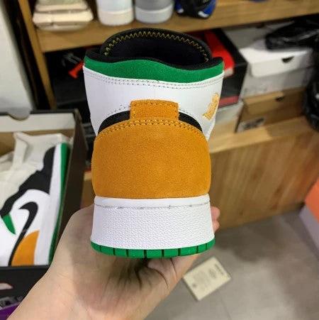 Air Jordan 1 Mid White Green And Orange by Air Jordan