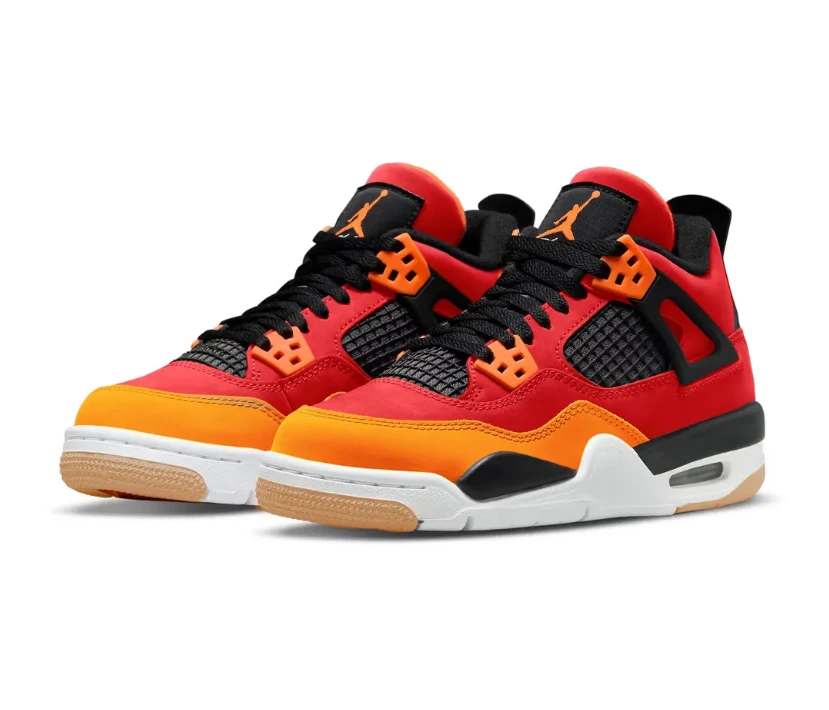 Air Jordan 4 Fire Red Starfish Shoes Sneakers by Air Jordan