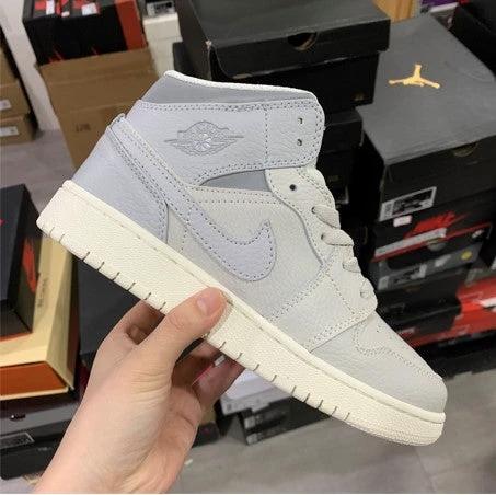 Air Jordan 1 Mid Haze Blue Silver White Grey by Air Jordan