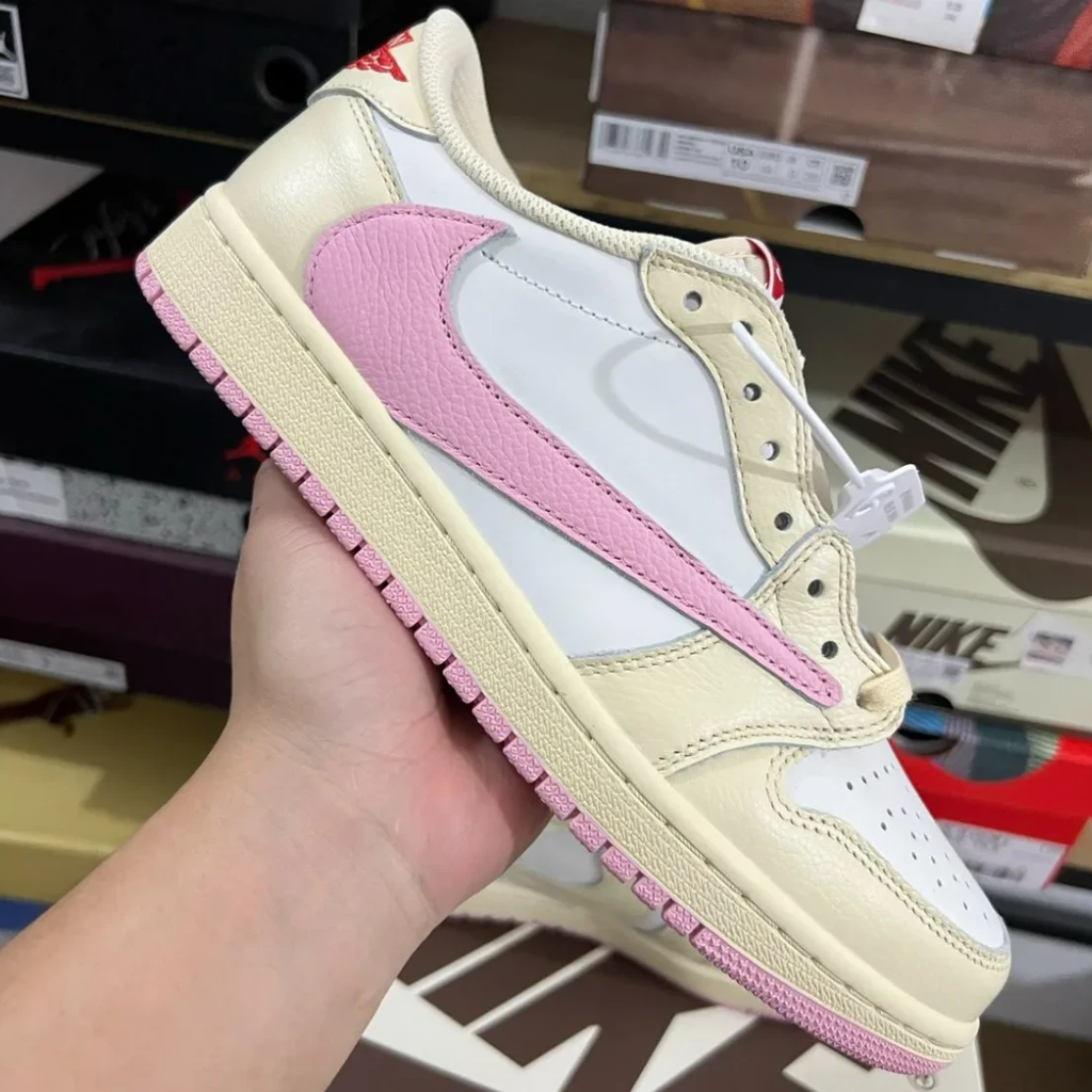 Travis Scott x Air Jordan 1 Low OG Sail Shy Pink Shoes Sneakers by Air Jordan