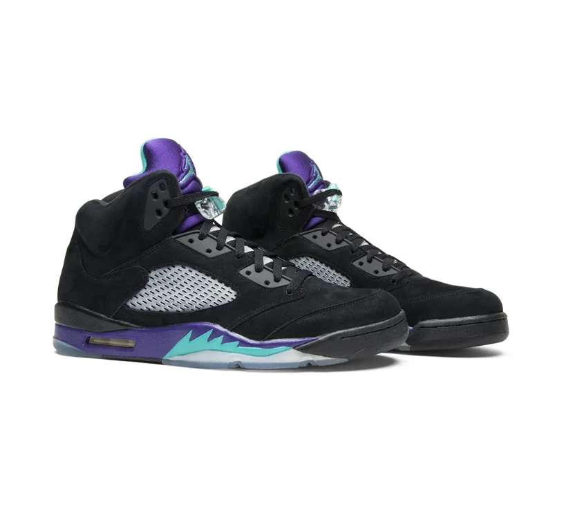 Air Jordan 5 Black Grape Shoes Sneakers by Air Jordan