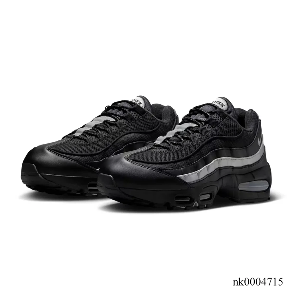 Air Max 95 Big Bubble Black Metallic Silver Shoes Sneakers by Air Jordan