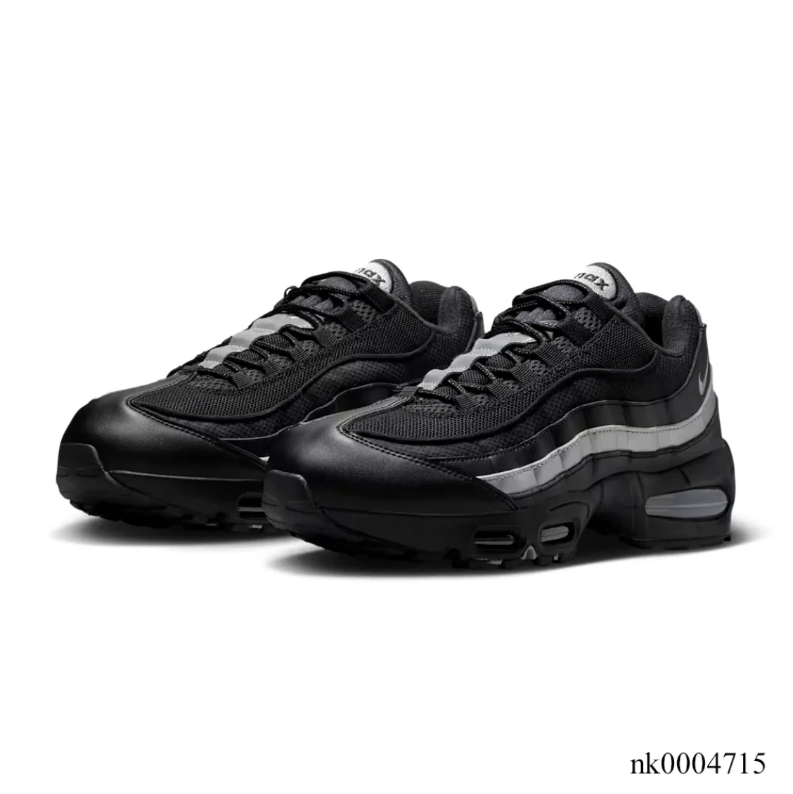 Air Max 95 Big Bubble Black Metallic Silver Shoes Sneakers by Air Jordan