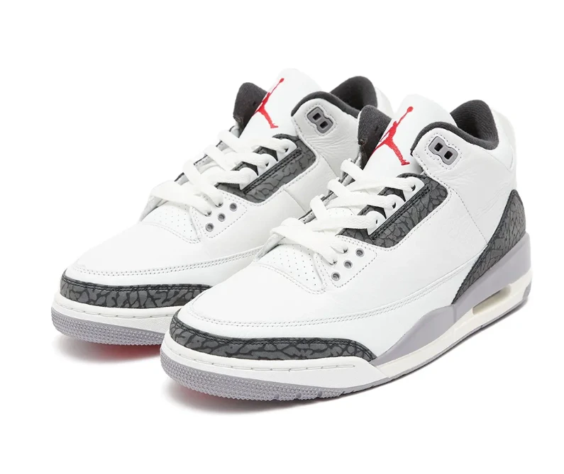 AJ 3 Cement Grey Shoes Sneakers by Air Jordan