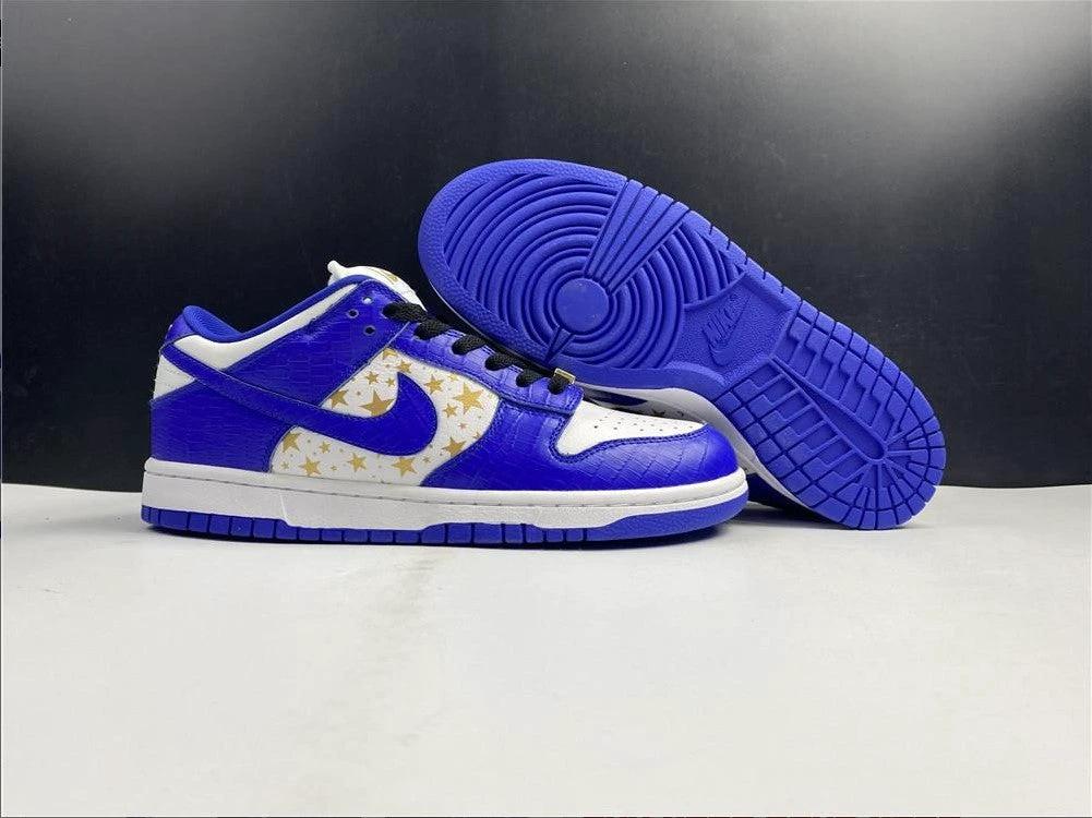 SB Dunk Low White Blue x Supreme Shoes Sneakers by Air Jordan