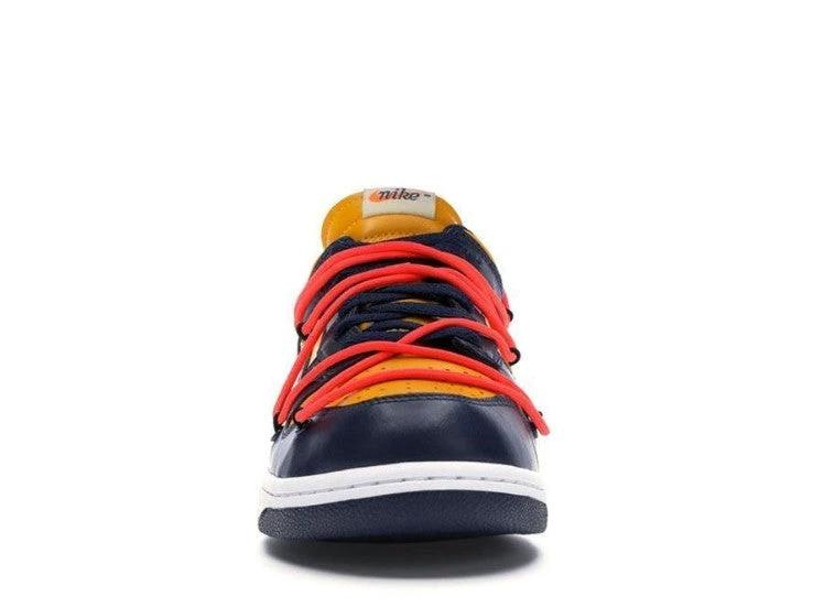 Dunk Low OW University Gold Midnight Navy Shoes Sneakers by Air Jordan