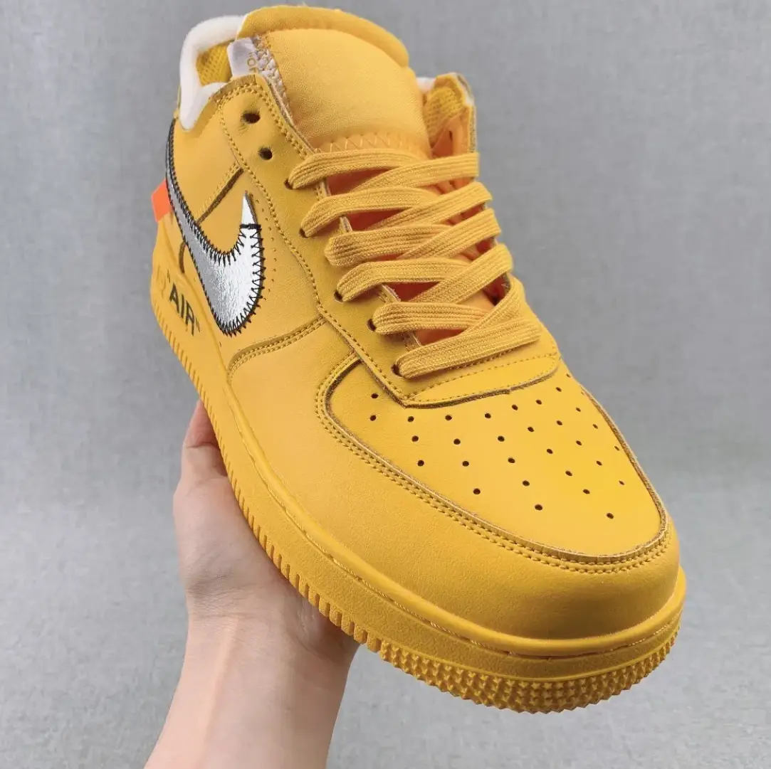 Air Force 1 Low OW ICA University Gold Shoes Sneakers by Air Jordan