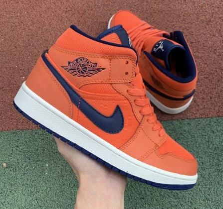 Air Jordan 1 Mid Blue Orange Knicks by Air Jordan