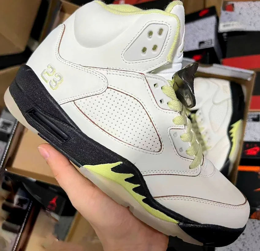 Air Jordan 5 Luminous Green Shoes Sneakers by Air Jordan