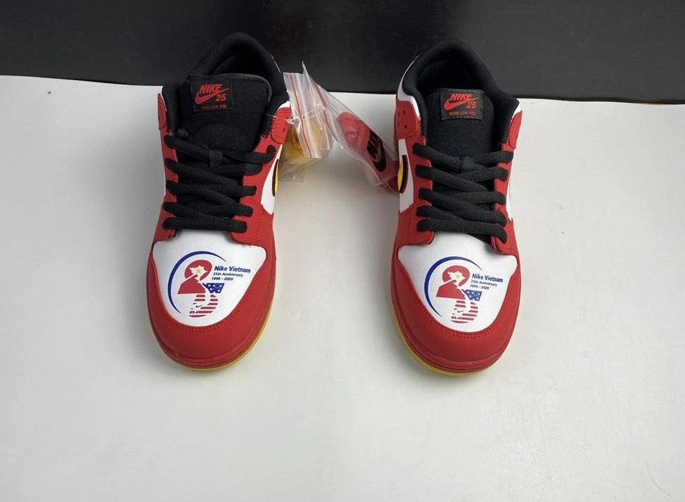 SB Dunk Low White Red Yellow Shoes Sneakers by Air Jordan