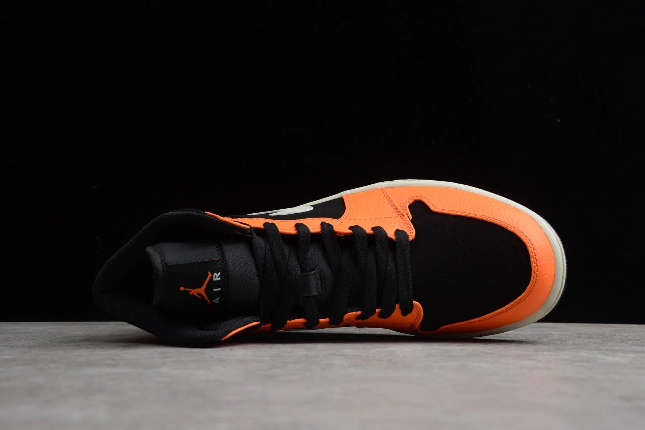 Air Jordan 1 Mid Buckled Black Orange by Air Jordan